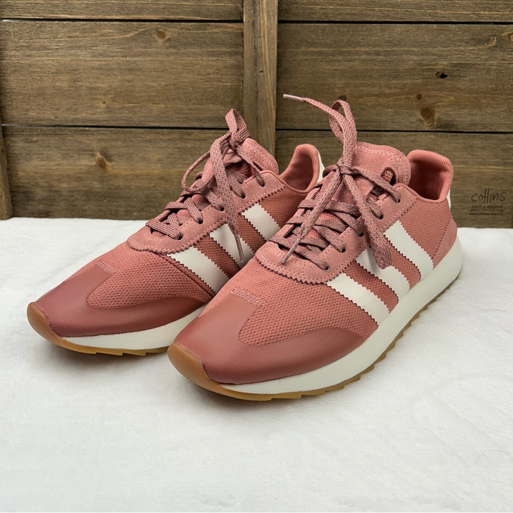adidas Women's Rose and White Sneakers - Picture 2 of 15
